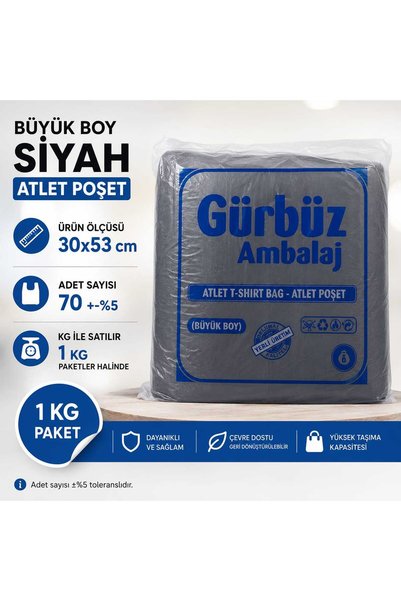 isopack siyah Atlet Büyük Boy grbz