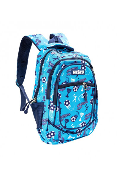 Mesco Rucsac școlar mediu 4 compartimente 38 x 25 x 15 cm Campionat de fotbal