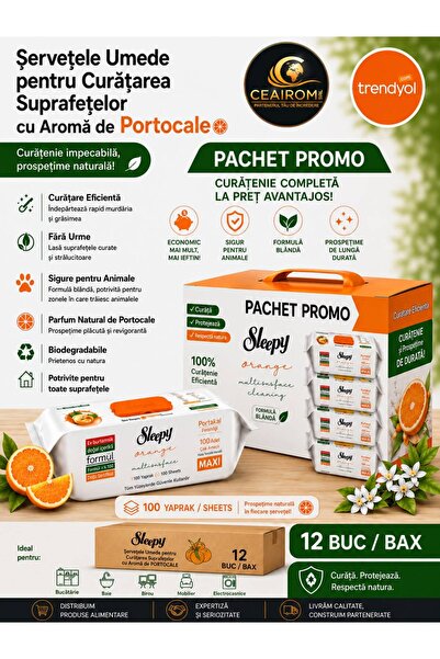 OEM PROMOTIE 12PACHETE Șervețele Umede pentru Curățarea Suprafețelor – Aromă ...