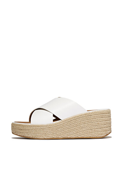 Fitflop Women's Platfforms Espadrille Leather Wedge Cross Slides