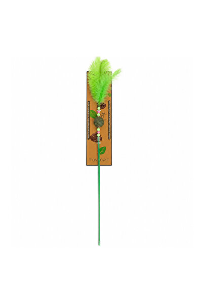 Generic Brand Interactive Cat Toy Stick with Natural Catnip Ball & Feathers (...