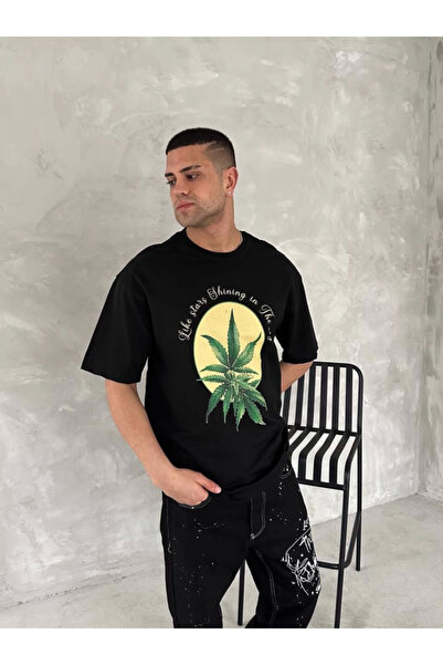 pazarella Front and back printed oversize bicycle collar t-shirt - black
