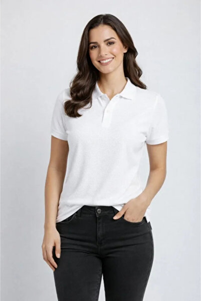 Gökyüzü Moda Pike Fabric Buttoned Collar Regular Comfortable Casual Short Sle...