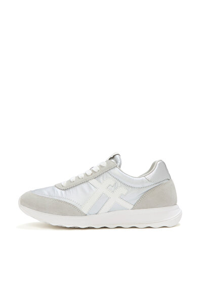 Fitflop Women's Retro-Q FF Metallic-Fabric/Suede Sneakers