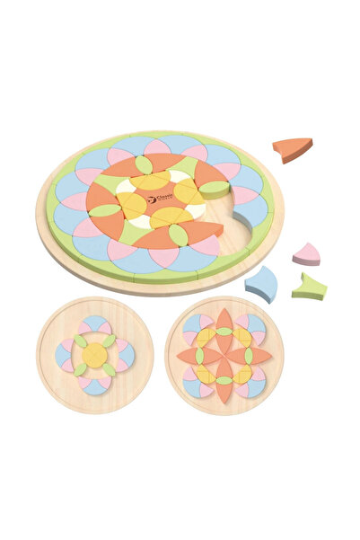 Classic World Pastel Mandala Montessori Puzzle Mozaic Flori