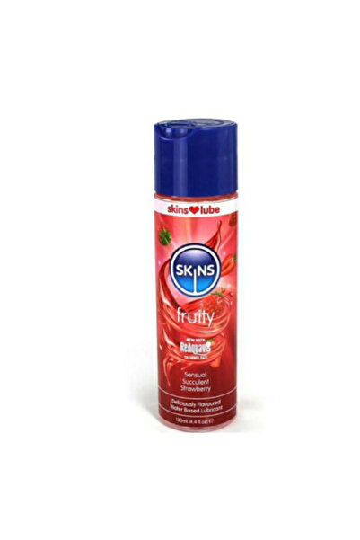 Skins - Strawberry Flavored Water-Based Lubricant with Reaquav 8 Technology f...