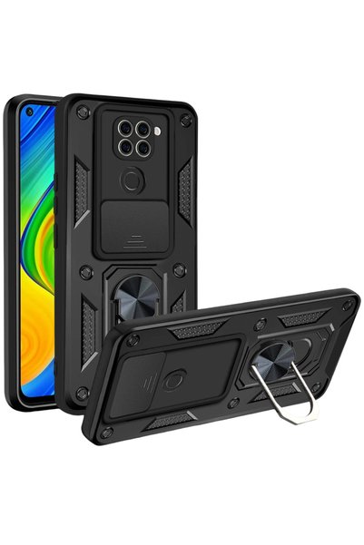 New Face ILKESTOR حافظة سيليكون لهاتف Redmi Note 9 4G مع حلقة عدسة Pars (0171...