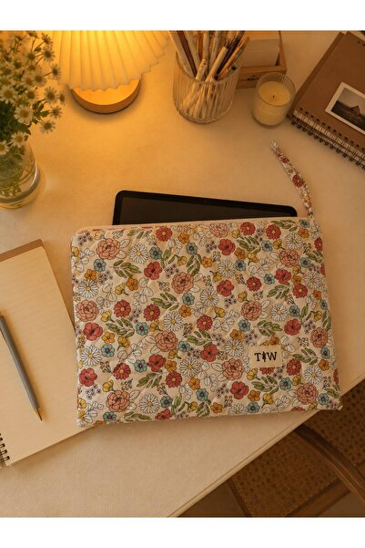 TALL WAY Bahar çiçek desenli tablet kılıfı 11-12 inç uyumlu