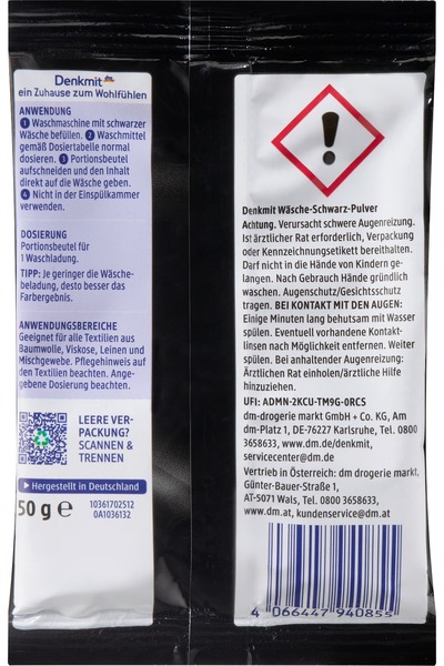 OEM Pudră pentru reîmprospătarea culorii pentru rufe negre, 50 g