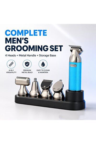 Generic Brand Complete Men’s Grooming Set, Rechargeable 4-In-1 Electric Beard...