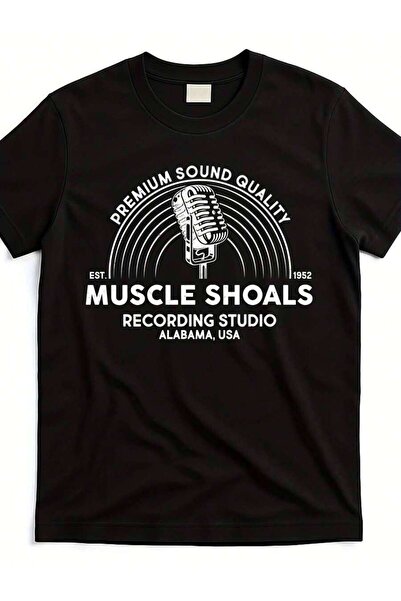 LİNA06 تي شيرت ريترو بشعار Muscle Shoals Recording Studio USA للرجال والنساء ...