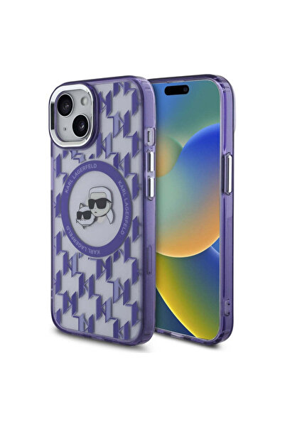 Karl Lagerfeld Husă pentru iPhone 15, IML MagSafe (KLHMP15SHMCKMHU), mov - mov