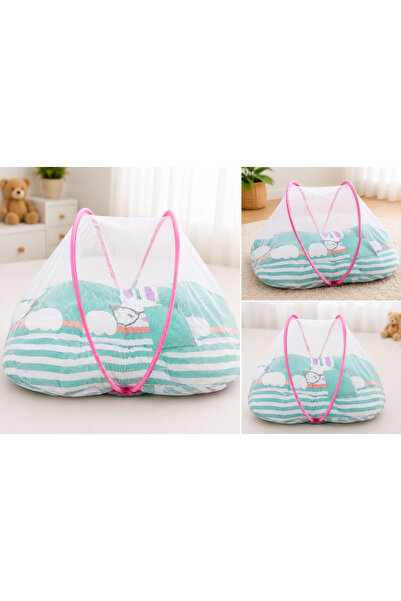 Generic Portable Baby Mosquito Net with Transparent Netting and Matching Cushion