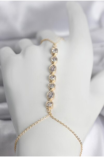 Generic Brand Brass Gold Color Row of Zircon Stones Women's Shahmeran