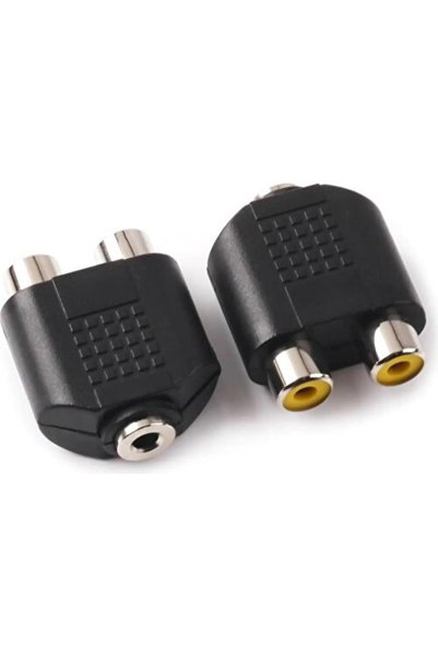 KEEPRO Female Stereo Rca Female Converter 2X Rca Female Aux Female Jack 3.5 mm Female 2 Rca Female Jack