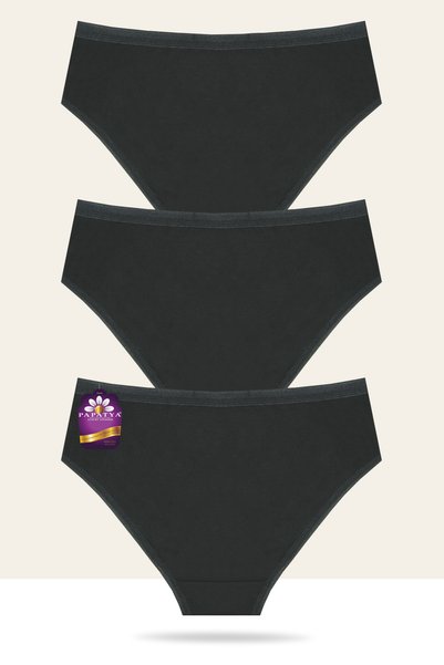 papatya lingerie "Like Nothing" One-Feel: Micromodal Fabric and Semi-Sheer Elastic Luxury Lightweight High-Waist Women's Panties 3-Pack (Size 40-42) W-2864 R2/5