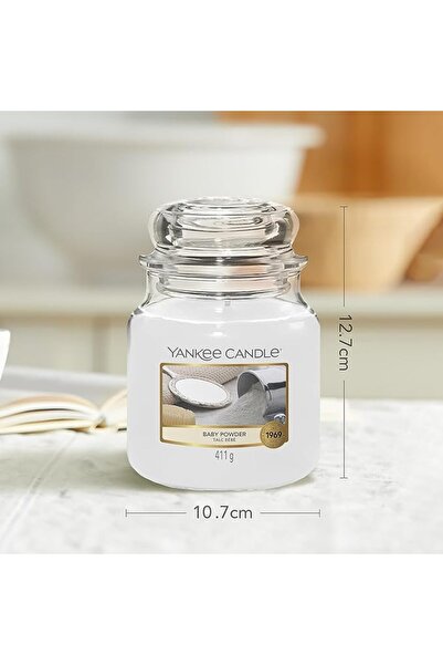 Yankee Candle شمعة على شكل علبة بودرة أطفال كبيرة