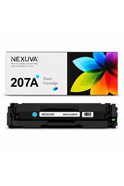 Nexuva خرطوشة حبر متوافقة 207A مع شريحة W2211A باللون السماوي لطابعات HP Colo...