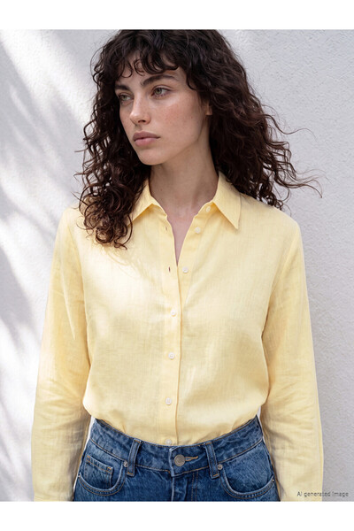 LC Waikiki Yellow Muslin Women's Shirt