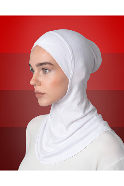 RANA TESETTÜR حجاب قطني من نوع نينجا بون مع طوق للرقبة. إغلاق للرقبة، قماش مرن