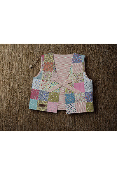 El Yapımı Patchwork Çocuk Kumaş Yelek