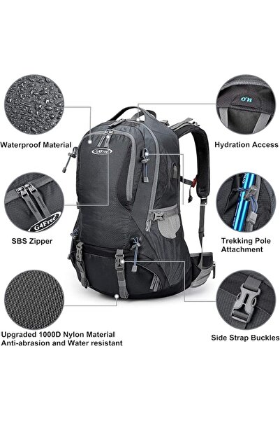 G4Free 50L Backpack Hiking Waterproof with Rain Cover Backpack Mountaineering...