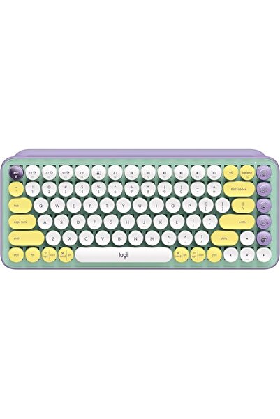 logitech لوحة مفاتيح لاسلكية ميكانيكية من POP Keys مع مفاتيح Emoji قابلة للتخ...