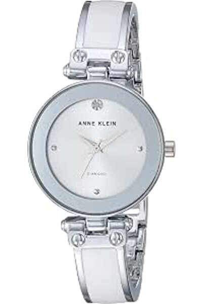 Anne Klein ساعة نسائية بسوار من الألماس الأصلي