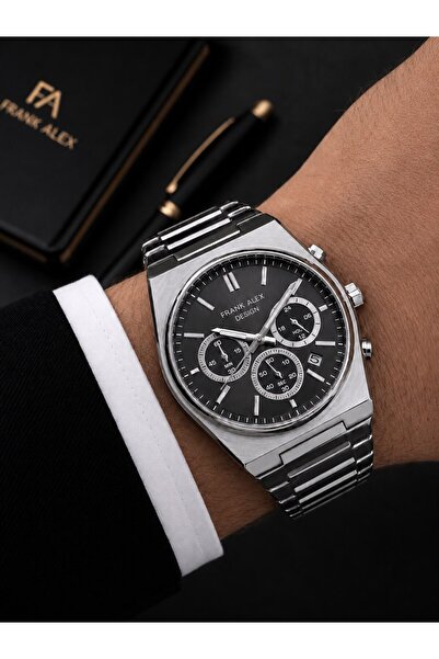 Frank Alex Dial Functions Active Premium Men's Wristwatch Steel Band 2 Years ...