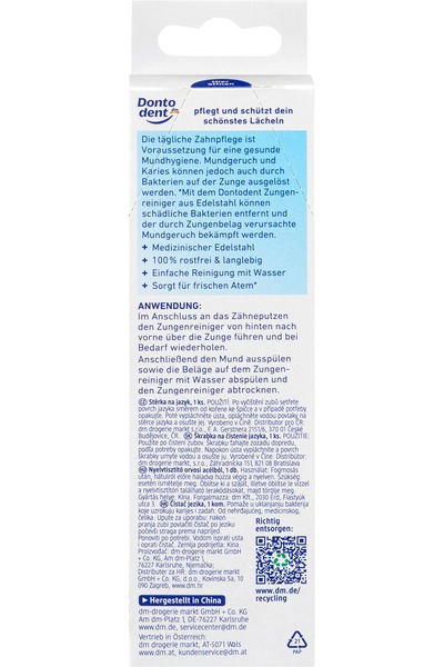 OEM Curățător de limbă PRO+ din oțel inoxidabil, 1 buc