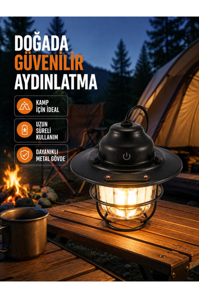 Uzun Ömürlü Bataryalı Outdoor Led Gece Lambası