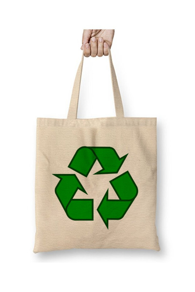 Toyaso Recycling White Tote Bag Long Handle Shopping Bag Beach Bag