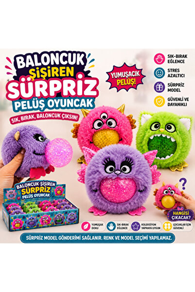 ŞOKİTO Baloncuk Şişiren Sürpriz Peluş Oyuncak