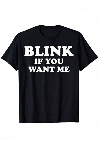 4CR تي شيرت Blink If You Want Me، هدية للأخ من الأخت، هدية عيد الأب أو عيد ال...