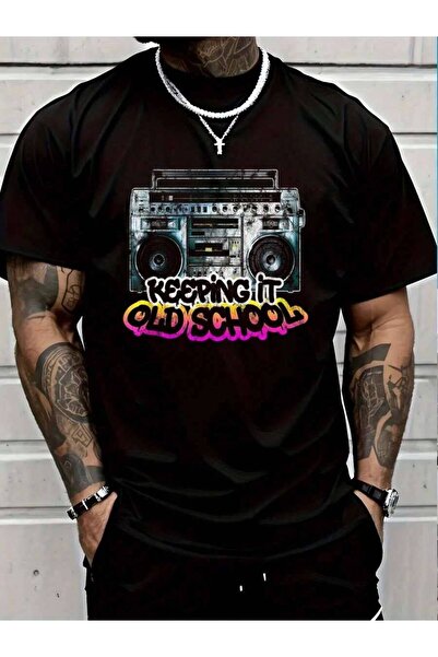 799 100% Cotton Keeping It Old School - Vintage Boombox 80s T-Shirt Women's M...