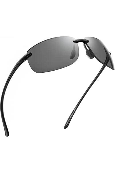 JIM HALO Sport Sunglasses for Men Women TR90 Rimless Frame for Running Fishin...