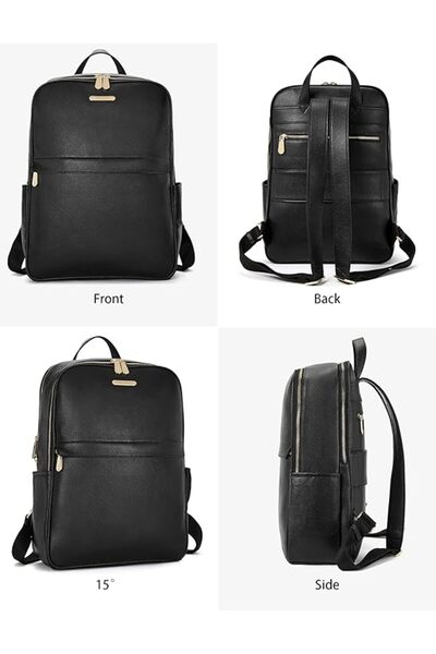 BOSTANTEN Genuine Leather 15.6 inch Laptop Backpack Purse for Women College C...