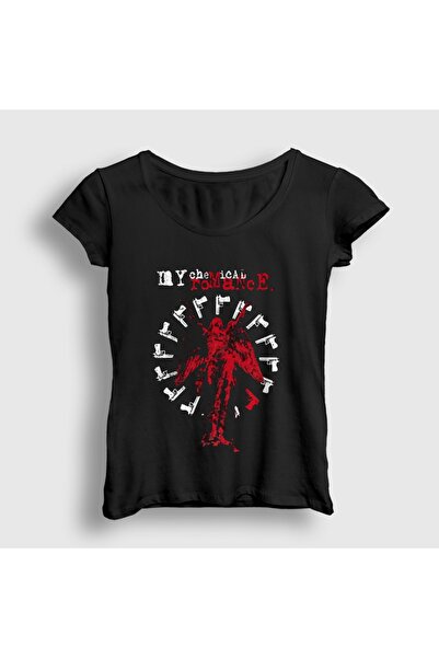 Presmono Ženska crna majica Guns And Angel Rock My Chemical Romance 617123tt