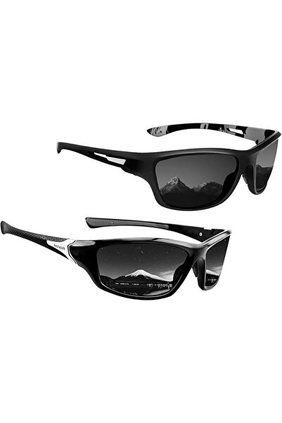 EXCEFORE 2 PCS 2 Style Polarized Sports Sunglasses, Sunglasses Cycling Runnin...