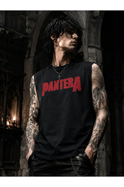 Unisex Pantera Grup T-Shirt Sıfır Kol %100 Pamuklu