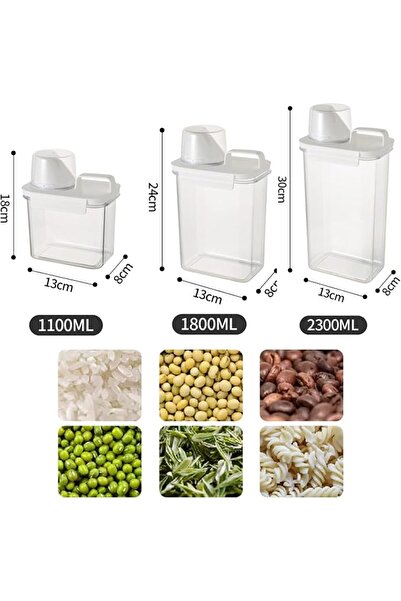OYDAS Airtight Food Storage Container with Lock Lids，Cereal & Dry Storage Jar...