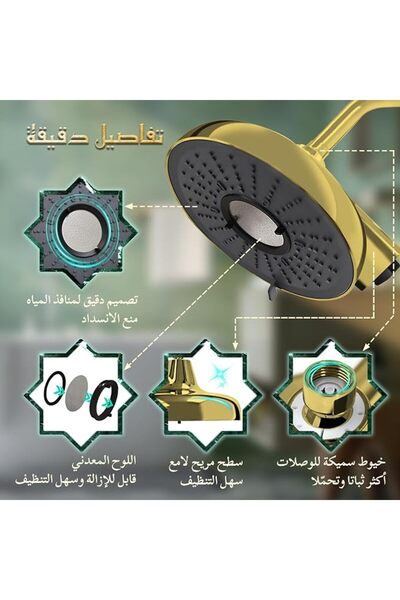 GENERAL SANYCASA Shower Head with KDF-55 Filter for Hard Water, Fixed Overhea...