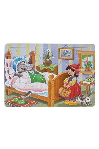 OEM Scufița Roșie și Bunicul Lup Puzzle din lemn cu 15 piese pentru copii de ...