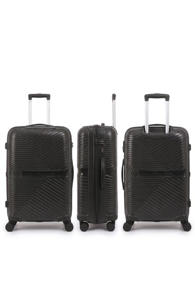Dubai Power 4PCS PP Hard Shell Unisex Travel Suitcase Set 14/20/24/28 Inch, Includes Cosmetic Bag, TSA Lock, 360° Silent Spinner Wheels, Adjustable Handle, Stylish Luggage for Business & Family Trips