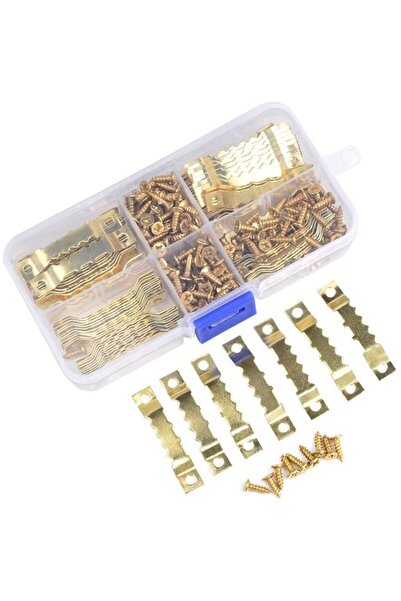 STARSTAR A 100 photo hooks - made of metal with brass finish - comes with 200...