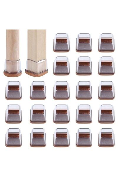 STARSTAR 24-piece chair leg protector set, suitable for chairs 14-36 mm in he...
