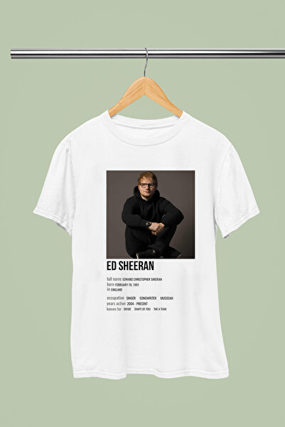 MAGORS تيشيرت ED SHEERAN مطبوع من القطن بأكمام قصيرة وقصة عادية للشباب والأطفال