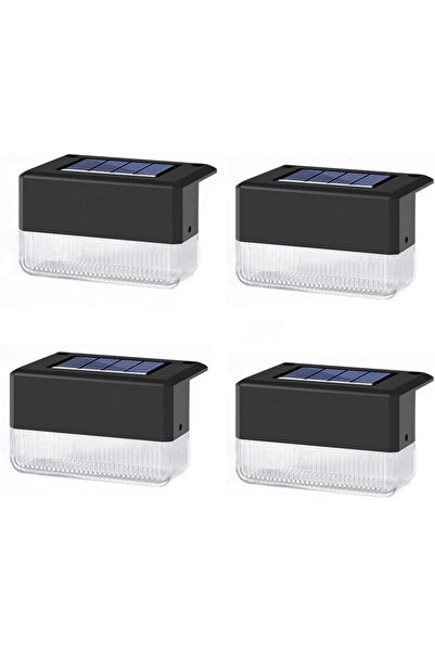 STARSTAR 4-Pack Solar Fence Lights LED Wall Lights Outdoor IP65 Waterproof Wa...