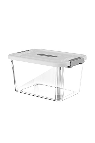 STARSTAR Stackable plastic storage box with a locking lid, 25*18*15 cm transp...