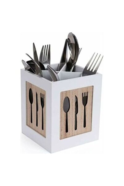 STARSTAR Wooden cutlery box - spoon, fork, knife cutlery basket - decorative ...